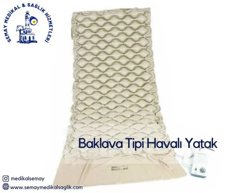 Baklava Desenli Antidekübitus Havalı Yatak